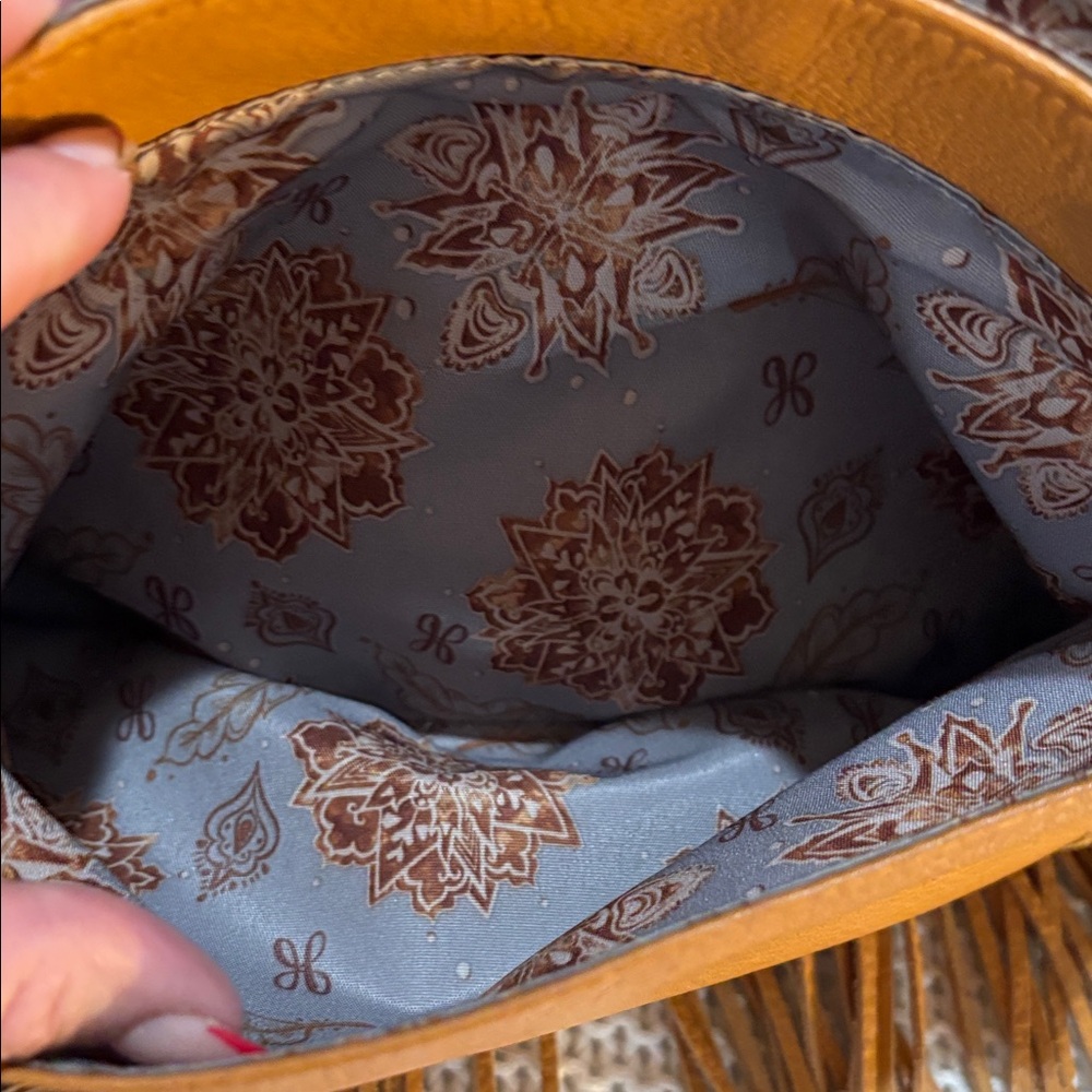 HOBO Brown Leather Fringe Crossbody Bag - Picture 7 of 13